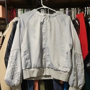 Adidas Women's Light Gray Bomber Jacket